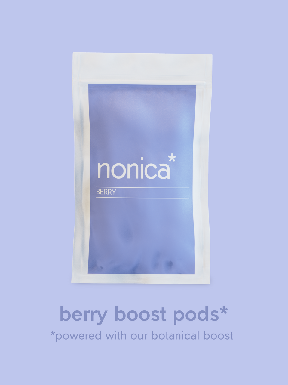 Berry flavour pods packaging, purple colour