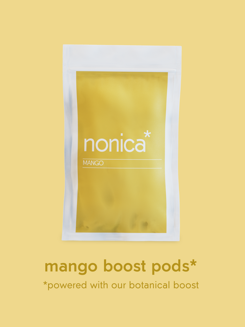Twin pack of Mango boost pods for Nonica, yellow colour