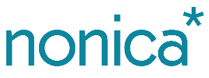 Nonica logo in blue colour